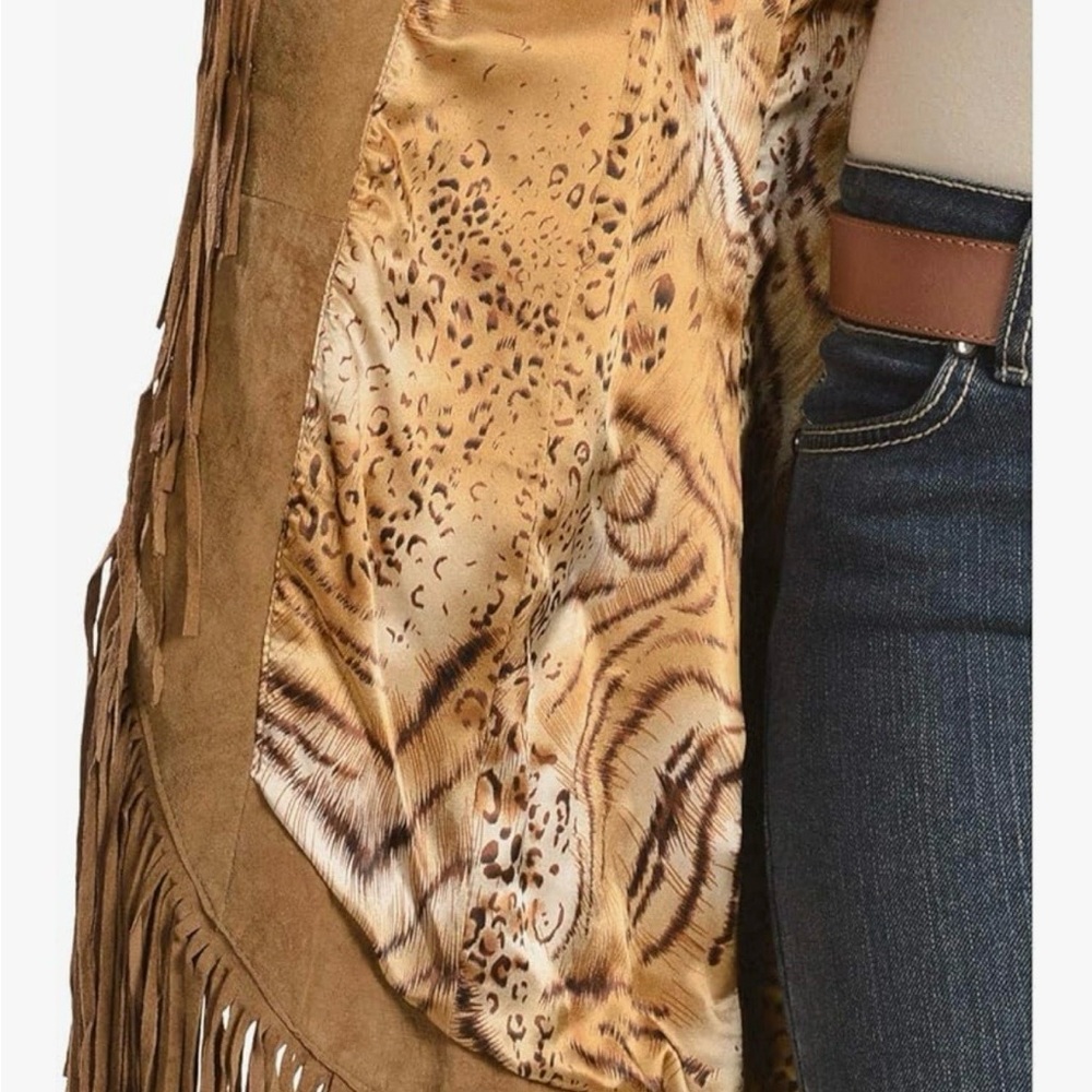 Scully Brown Suede Maxi Fringe Jacket - Picture 4 of 10